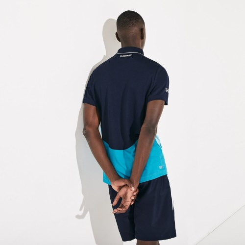 Áo Lacoste Polo SPORT Ultra-Dry Pique ZIP NavyB 2020 DH4747-51-RWP - Ảnh 5