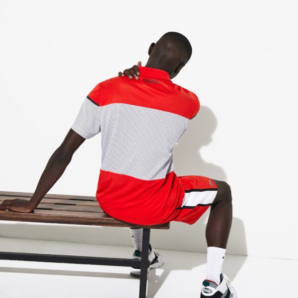 Áo Lacoste Polo SPORT Panel Tennis Red DH4754-51-RHD - Ảnh 3
