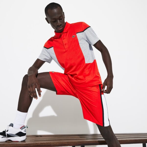 Áo Lacoste Polo SPORT Panel Tennis Red DH4754-51-RHD - Ảnh 2