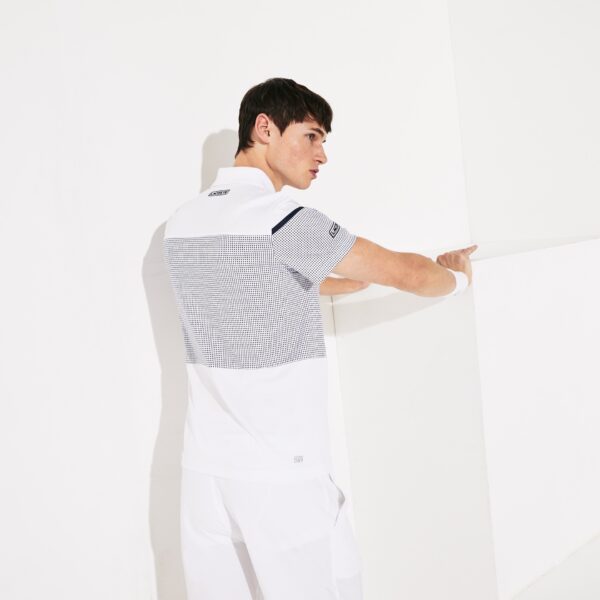 Áo Lacoste Polo SPORT Mesh Panel Tennis White DH4754-51-RHG - Ảnh 4