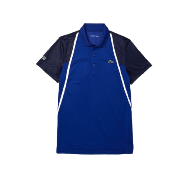 Áo Lacoste Polo SPORT Mesh Sleeved Tennis Blue DH4776-51-PHK