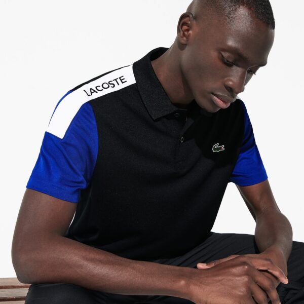 Áo Lacoste Polo SPORT Breathable Pique Black Navy DH4864-51-QBM - Ảnh 2
