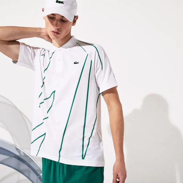 Áo Lacoste Men's SPORT x Novak Djokovic Print Breathable Polo Shirt DH6235-EAM - Ảnh 6