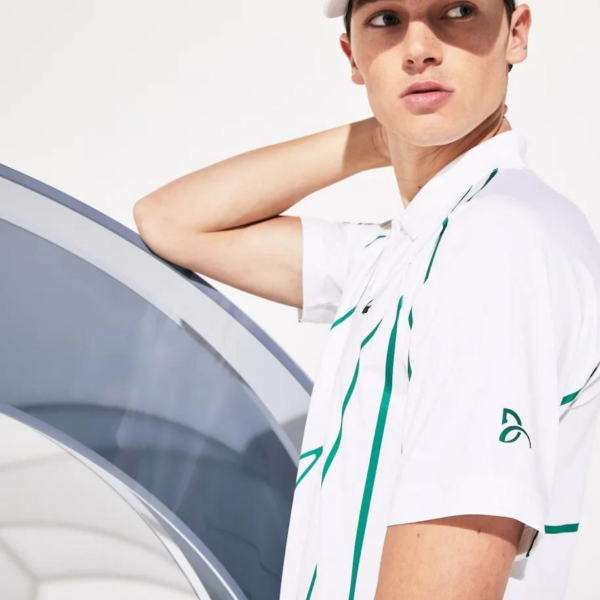 Áo Lacoste Men's SPORT x Novak Djokovic Print Breathable Polo Shirt DH6235-EAM - Ảnh 5