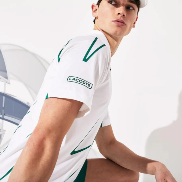 Áo Lacoste Men's SPORT x Novak Djokovic Print Breathable Polo Shirt DH6235-EAM - Ảnh 4