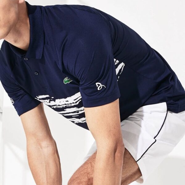 Áo Lacoste Polo Novak Djokovic Stripe Block DH7974-51-525 - Ảnh 3