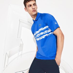 Alternative view of Áo Lacoste Polo Sport Novak Djokovic Blue DH7974-51-JFL