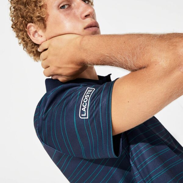 Áo Lacoste Polo Tennis Pique Navy DH8481-00-3RU - Ảnh 3