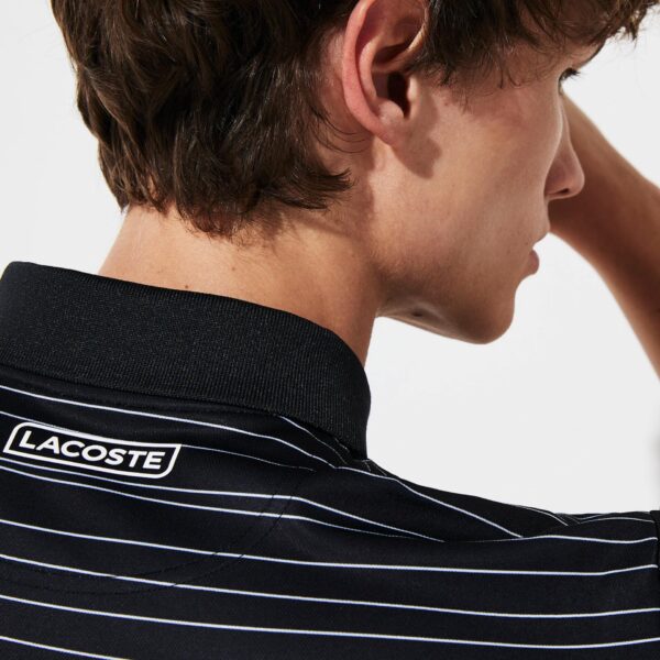 Áo Lacoste Polo Tennis Pique Black White HJS DH8481-00-HJS - Ảnh 3