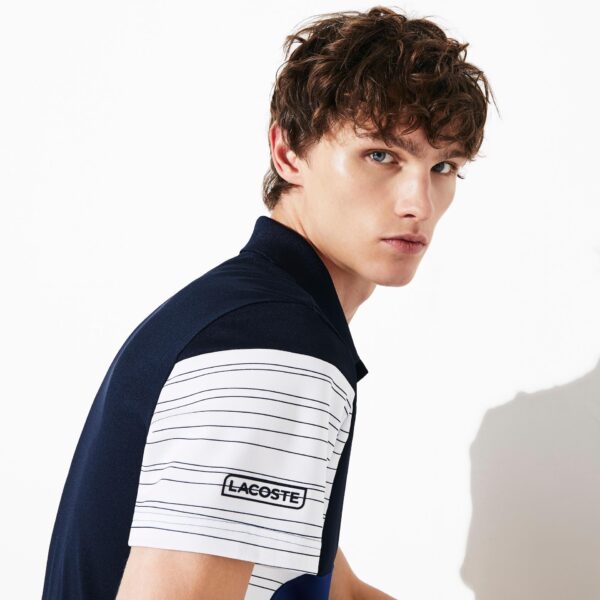 Áo Lacoste Polo Tennis Pique Navy Blue DH8488-51-2F4 - Ảnh 3