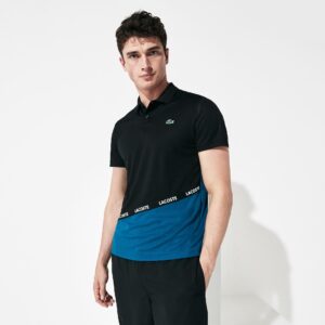 Alternative view of Áo Lacoste Polo Sport Pique Black Blue DH8548-51-1VK