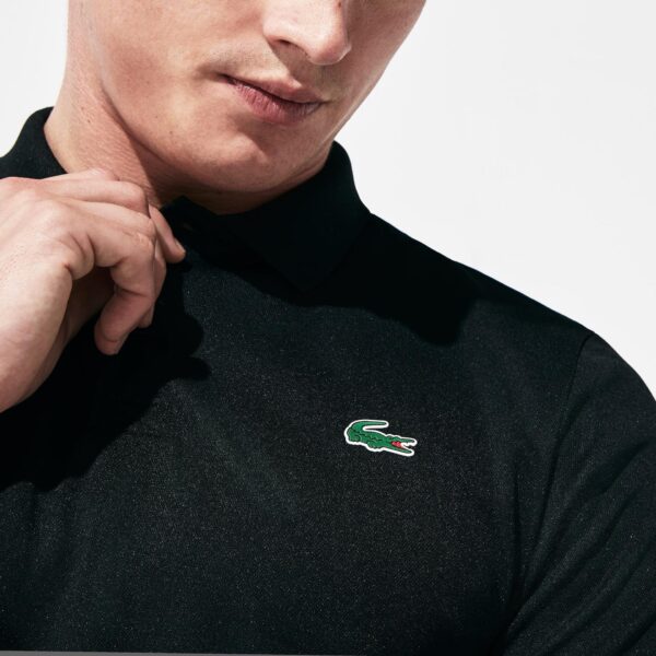 Áo Lacoste Polo Sport Pique Black Blue DH8548-51-1VK - Ảnh 3