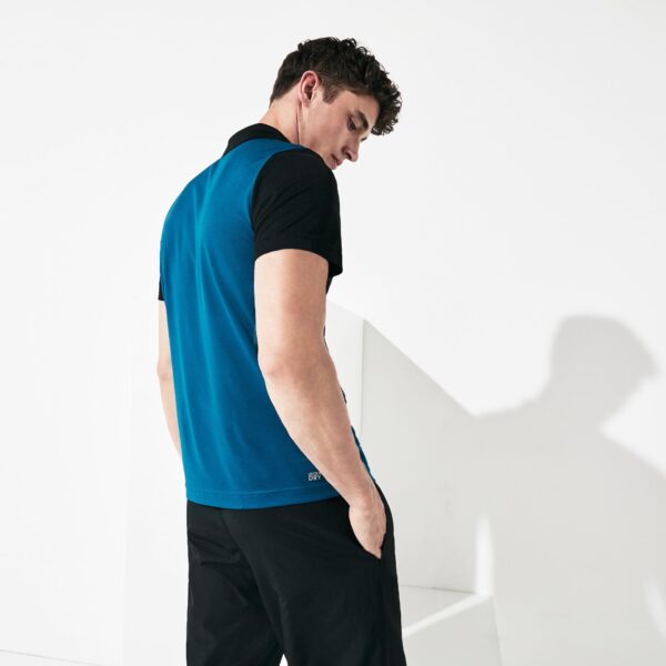 Áo Lacoste Polo Sport Pique Black Blue DH8548-51-1VK - Ảnh 4