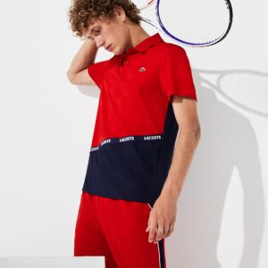 Alternative view of Áo Lacoste Polo Sport Pique Red DH8548-51-9WP