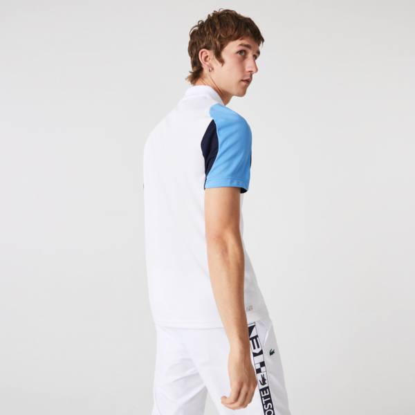 Ao Lacoste Regular Fit Run-Resistant Pique 'White Blue' DH9249-5YP