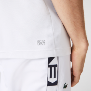 Ao Lacoste Regular Fit Run-Resistant Pique 'White Blue' DH9249-5YP