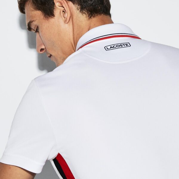 Áo Lacoste Polo Lacoste Polo Block Pique White Red DH9455-51-C0R - Ảnh 2