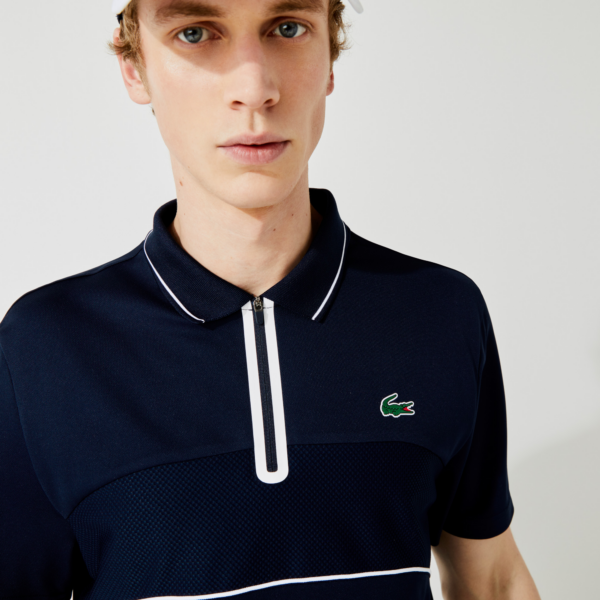 Áo Lacoste Breathable Resistant Tennis Polo Shirt DH9658-525 - Ảnh 4