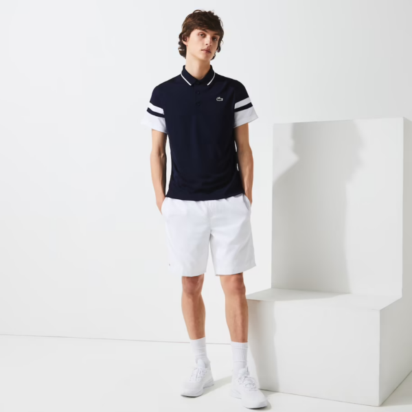 Áo Men’s Lacoste Sport Striped Polo Shirt 'Dark Blue' DH9681-525 - Ảnh 3