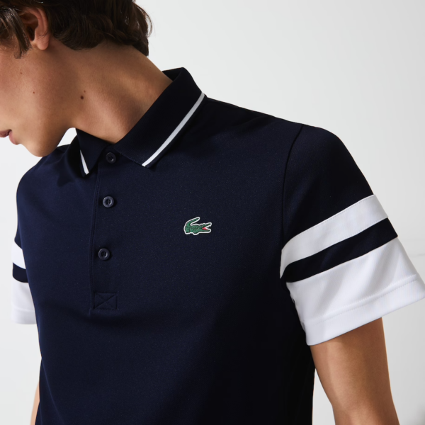 Áo Men’s Lacoste Sport Striped Polo Shirt 'Dark Blue' DH9681-525 - Ảnh 6