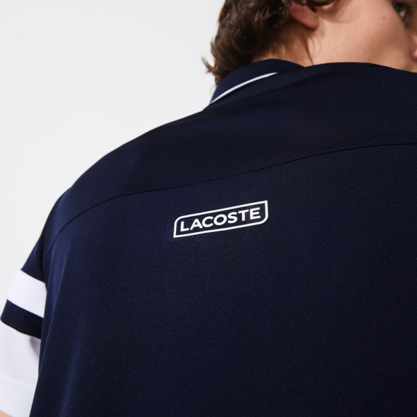 Áo Men’s Lacoste Sport Striped Polo Shirt 'Dark Blue' DH9681-525 - Ảnh 4