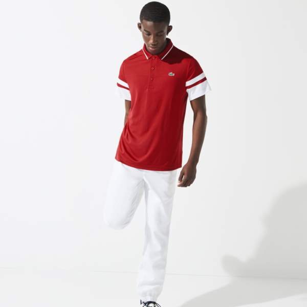 Áo Lacoste Striped Sleeves Breathable Piqué Tennis DH9681-EW6 - Ảnh 5