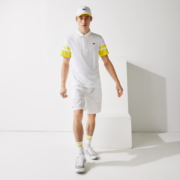 Áo Lacoste Striped Sleeves Breathable Polo Shirt DH9681-W22 - Ảnh 4