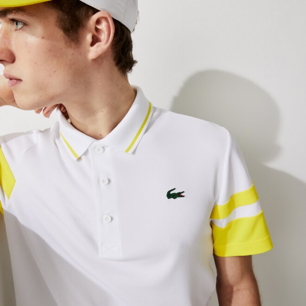 Áo Lacoste Striped Sleeves Breathable Polo Shirt DH9681-W22 - Ảnh 2