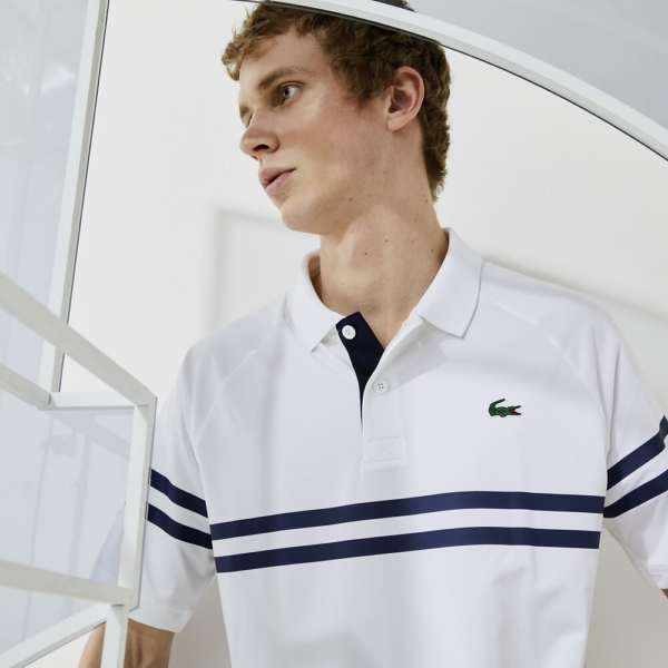 Áo Lacoste Novak Djokovic Ultra Light Striped Polo DH9685-522 - Ảnh 6