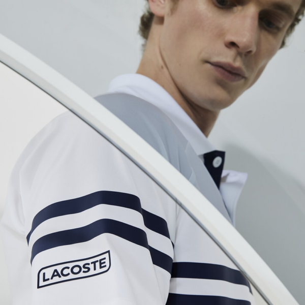 Áo Lacoste Novak Djokovic Ultra Light Striped Polo DH9685-522 - Ảnh 2
