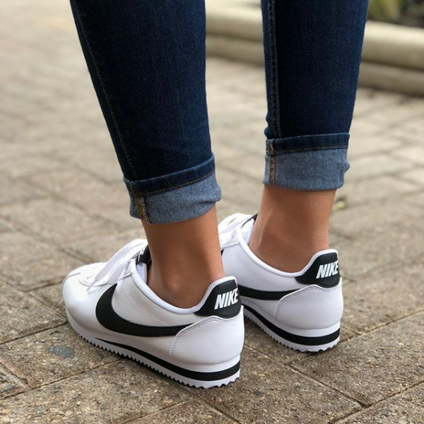 Giày Nike Classic Cortez Leather 'White Black' 807471-101 - Ảnh 2