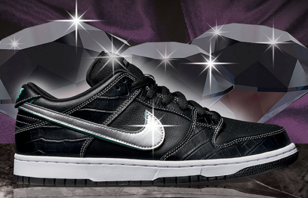 Giày Nike Diamond Supply Co. x Dunk Low Pro SB 'Black Diamond' BV1310-001 - Ảnh 5