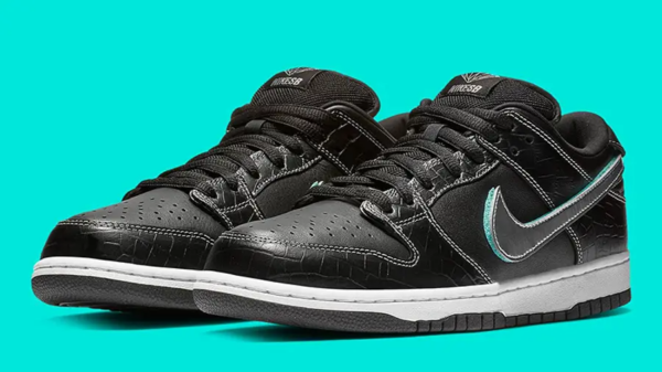 Giày Nike Diamond Supply Co. x Dunk Low Pro SB 'Black Diamond' BV1310-001 - Ảnh 6