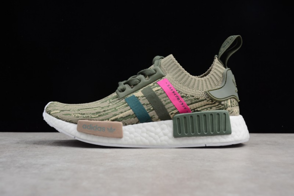 Giày Adidas Wmns NMD_R1 Primeknit 'Green Glitch Camo BY9864 - Ảnh 5