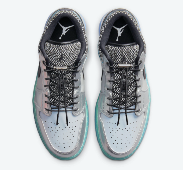 Giày Nike Wmns Air Jordan 1 Low SE 'Metallic Silver Gradient' DJ5199-109 - Ảnh 4