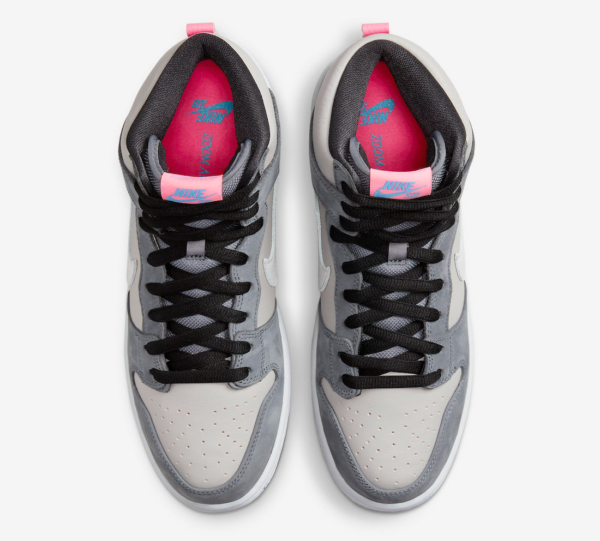 Giày Nike SB Dunk High Pro 'Medium Grey Pink' DJ9800-001 - Ảnh 11