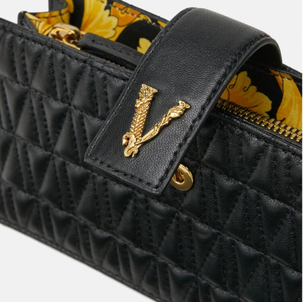 Túi Versace Virtus Quilted Mini Black DP8H975V-DNATR2-DNMOV - Ảnh 2