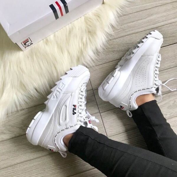 Giày Fila DISRUPTOR 2 White " Cá Mập" FS1HTA3091X - Ảnh 6