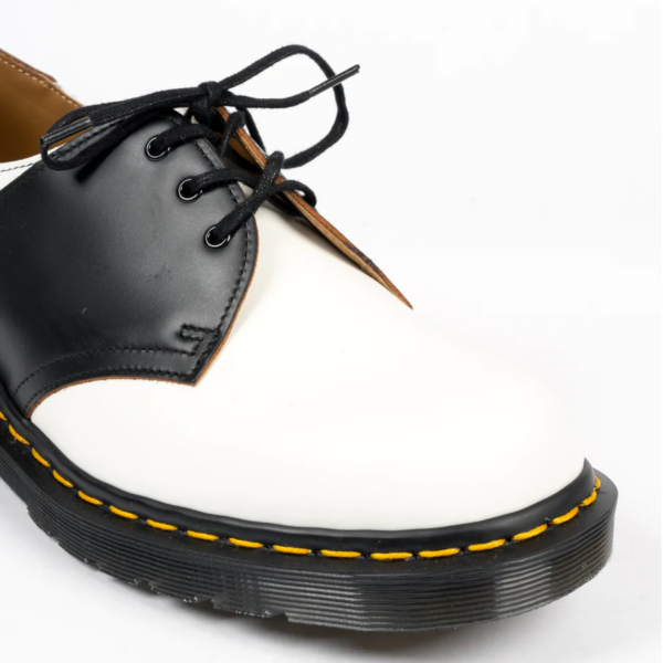 Giày Dr Martens 1461 Leather Saddle 'White Black' 26710101 - Ảnh 4