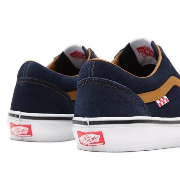 Giày Vans Reynolds Skate Old Skool Navy Gold Brown VN0A5FCB9CV - Ảnh 6