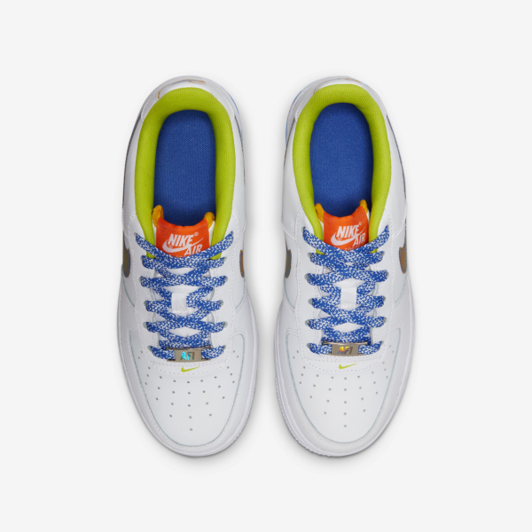 Giày Nike Air Force 1 Low GS Iridescent Swoosh DQ7767-100 - Ảnh 3