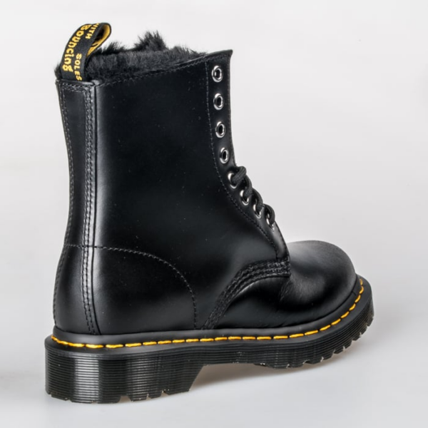 Giày Dr. Martens Serena Faux Fur Lined Lace Up Boot 'Dark Grey' 26238021 - Ảnh 3
