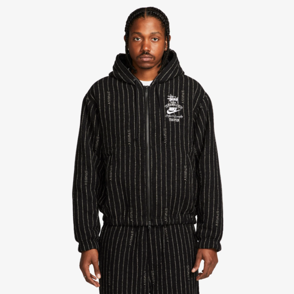 Ao Nike x Stussy Striped Wool Jacket 'Black' DR4023-010