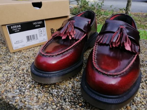 Giày Dr. Martens Cherry Red Adrian Leather Tassel Loafers 14573601 - Ảnh 9
