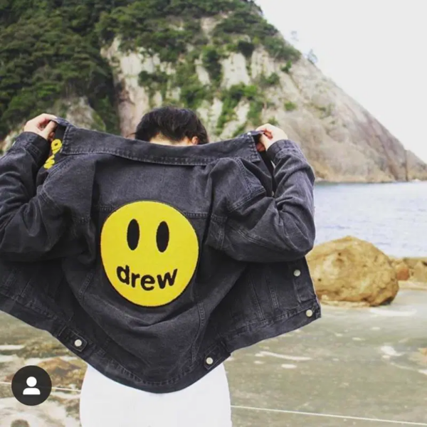 Áo Drew House Chenille Mascot Patch Trucker Jacket Black - Ảnh 6