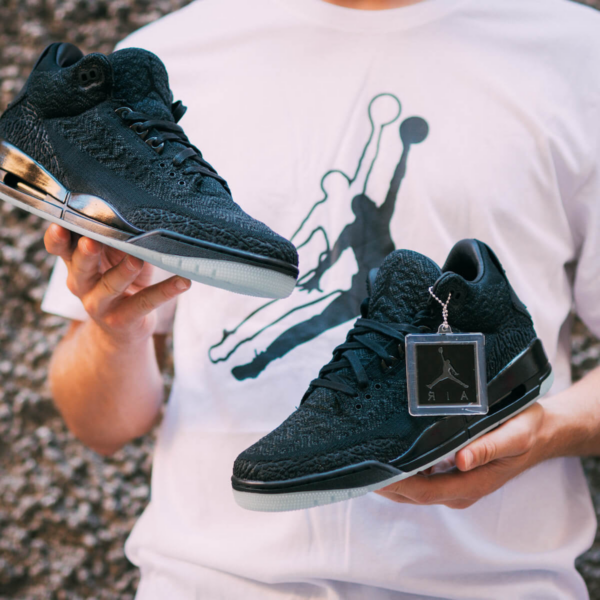 Giày Nike Air Jordan 3 Retro Flyknit 'Black' AQ1005-001 - Ảnh 4