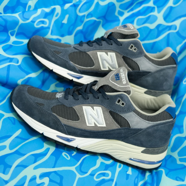 Giày New Balance 991 Made In England 'Grey Blue' M991GRB - Ảnh 4