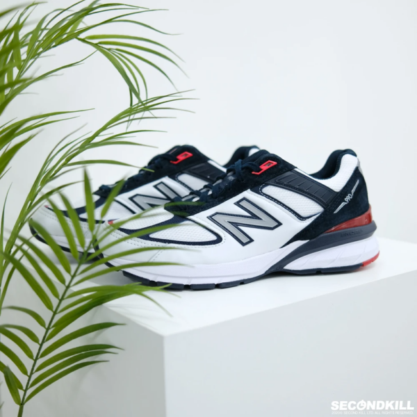 Giày New Balance 990v5 Made in USA 'White Carbon Red' M990NL5 - Ảnh 7