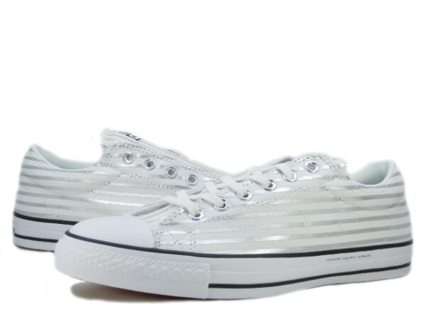 Giày Converse Chuck Taylor All Star Low Silver Stripe 148372C - Ảnh 3