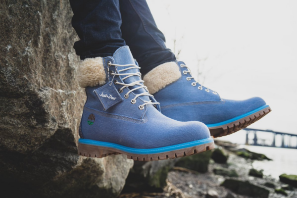 Giày Timberland Just Don x 6 Inch Fabric Boot Junior 'Blue' TB0A1UXU - Ảnh 4